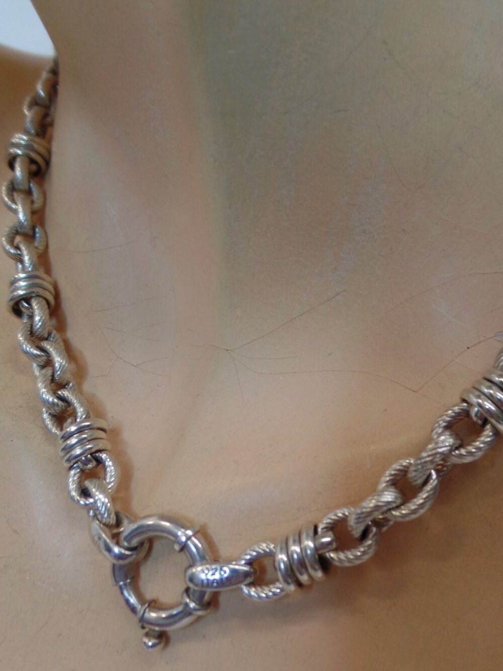Arte D'Argenti 9.25 Sterling Silver Made in Italy Chunky Bold Necklace  (QVC)